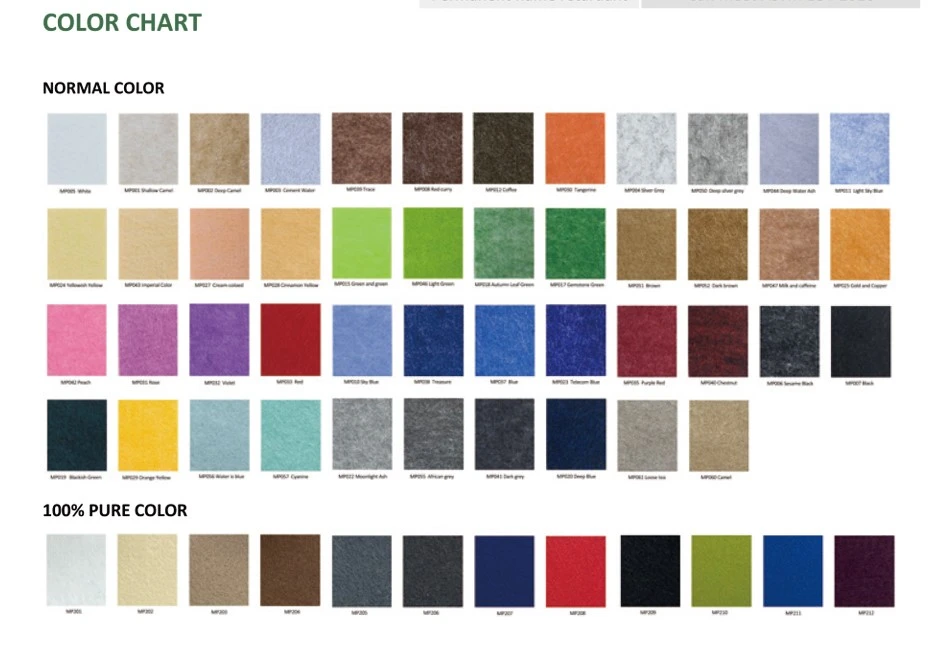 PET PANEL COLOR CARD3 PET PANEL COLOR CARD3