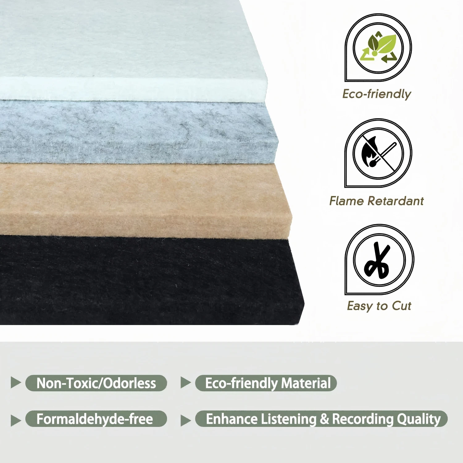 Polyester Fiber Sound Absorbing Board CE Polyester Fiber Sound Absorbing Board CE